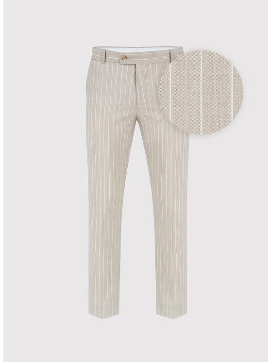 Pako Lorente Pako Lorente Spodnie garniturowe P26SP-6G-027 Beżowy Slim Fit