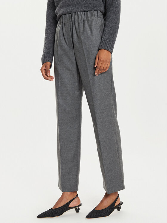 Weekend Max Mara Weekend Max Mara Kalhoty z materiálu Hateley 2425136052 Šedá Regular Fit