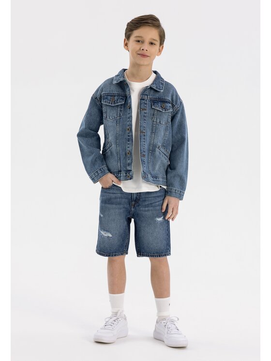 minoti minoti Kurtka jeansowa 23jacket41 Niebieski Regular Fit