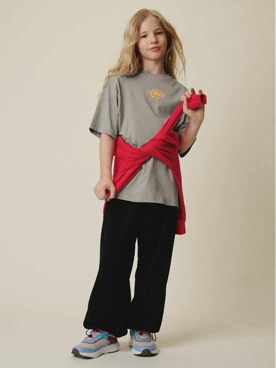 4F 4F T-Shirt MOVE OUTSIDE Beżowy Loose Fit