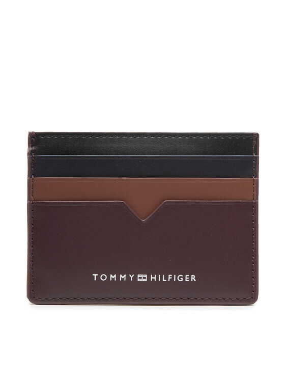 Etui pentru carduri Tommy Hilfiger Th Modern Leather Cc Holder AM0AM10616 Maro