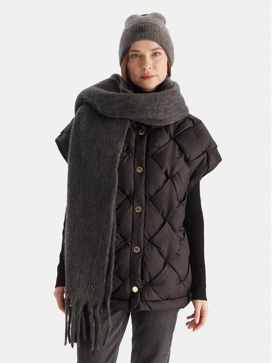 Calvin Klein Calvin Klein Зимен шал Emblem Brushed LV04D8069G Сив