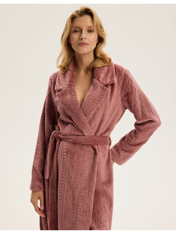 Esotiq Esotiq Szlafrok 44035 Różowy Regular Fit
