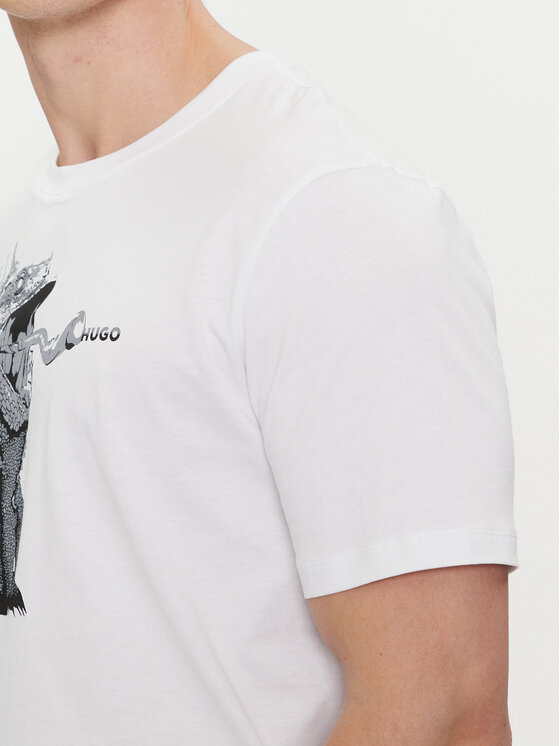 HUGO Hugo Тишърт Dibeach 50513812 Бял Regular Fit