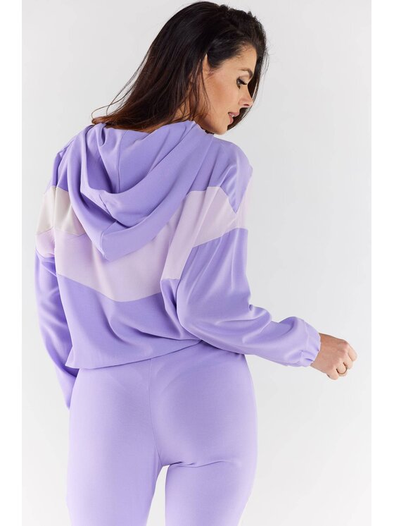 Awama Awama Bluza A497 Fioletowy Basic Fit