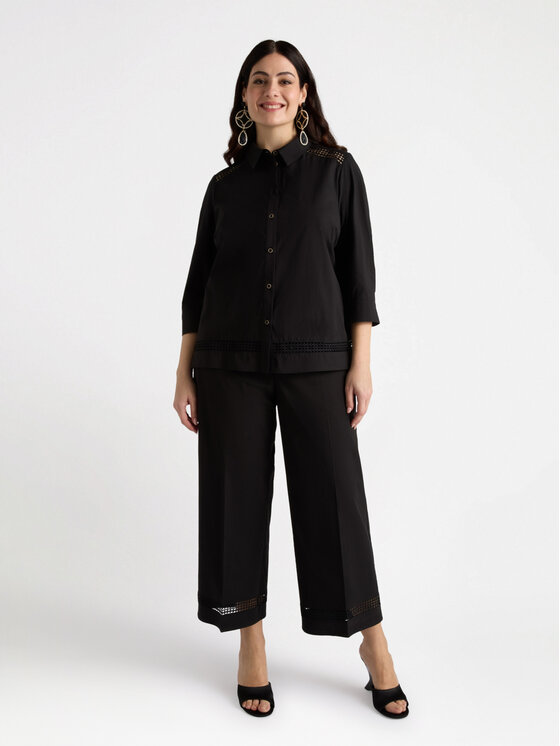 Fiorella Rubino Fiorella Rubino Camicia 5093L000150N033 Nero Boxy Fit