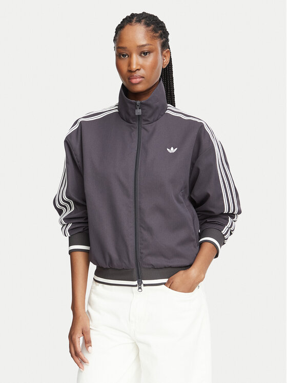 adidas adidas Світшот Firebird KR9107 Темно-сірий Loose Fit