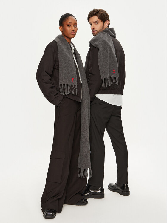 AMI Paris AMI Paris Szalik BFUSF405.334 Szary