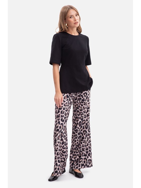 BeWear BeWear Bluzka b305 Czarny Baggy Fit
