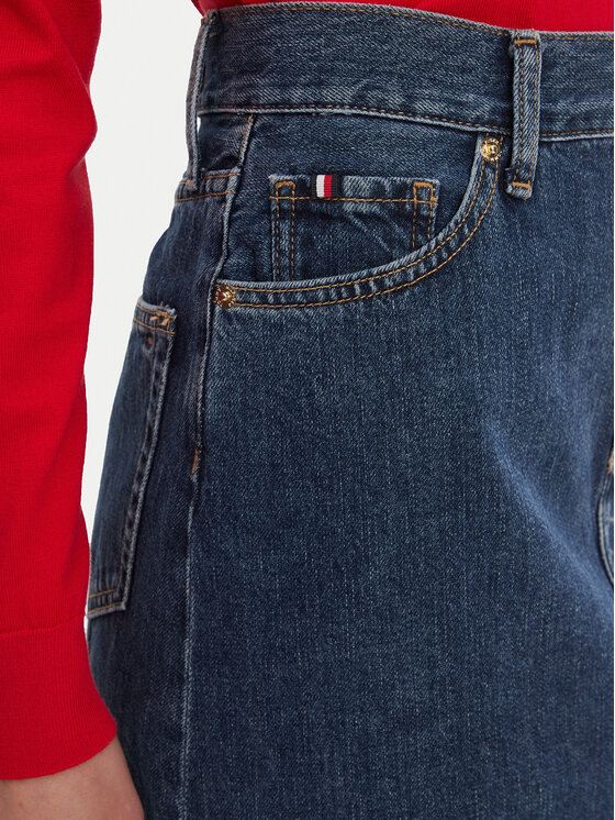 Tommy Hilfiger Tommy Hilfiger Gonna di jeans WW0WW45666 Blu scuro Straight Fit