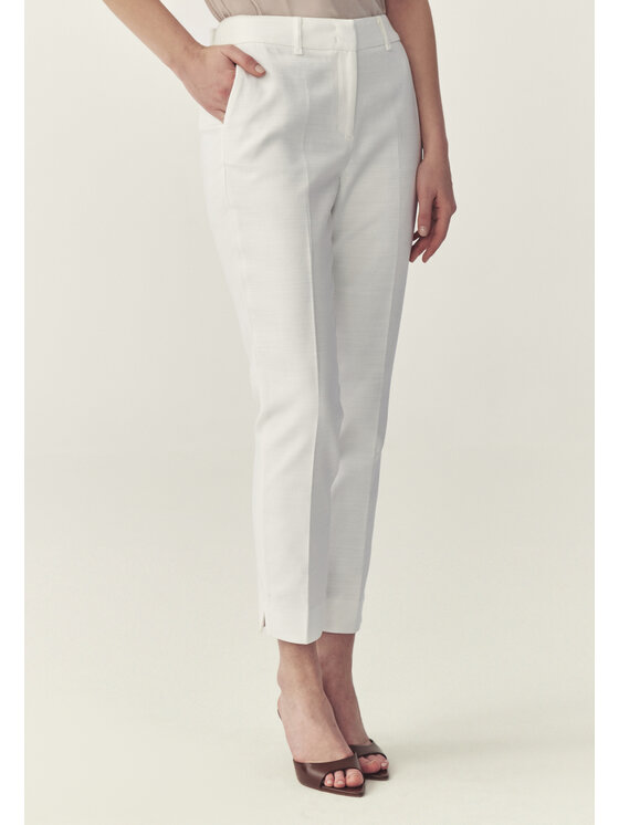 TATUUM TATUUM Kalhoty z materiálu KOLIA 8 Bílá Skinny Fit