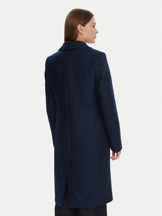 Tommy Hilfiger Tommy Hilfiger Wollmantel WW0WW46547 Dunkelblau Regular Fit