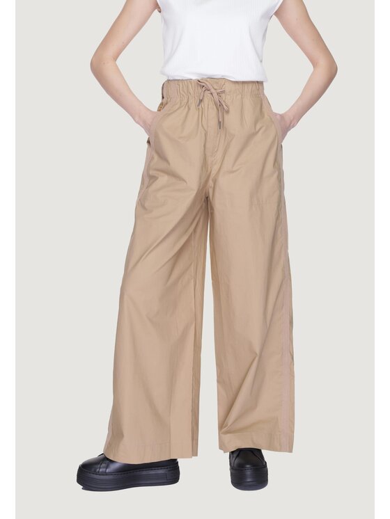 Blauer Blauer Pantaloni da donna 24SBLDP01257 Beige Palazzo Fit