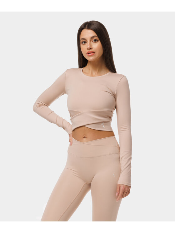 Carpatree Carpatree Top Crossover top Beżowy Fitted Fit