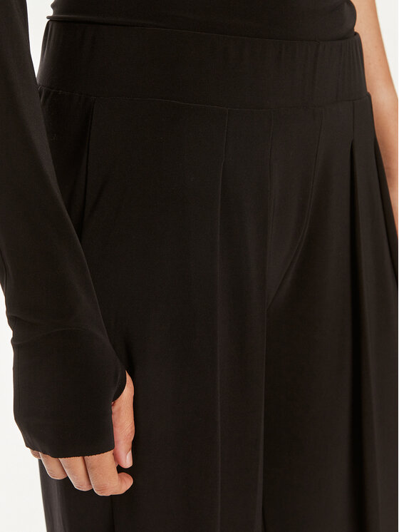 NORMA KAMALI NORMA KAMALI Spodnie materiałowe KK4237PLC32001 Czarny Relaxed Fit