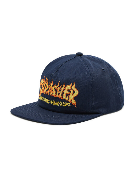 Thrasher Kepurė su snapeliu Fire Logo Snap Tamsiai mėlyna