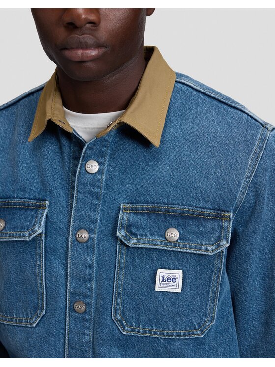 Lee Lee Koszula WORKWEAR OVERSHIRT Niebieski Relaxed Fit