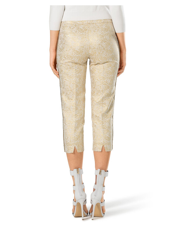 PHILIPP PLEIN PHILIPP PLEIN Spodnie materiałowe 30843 Złoty Flare Fit