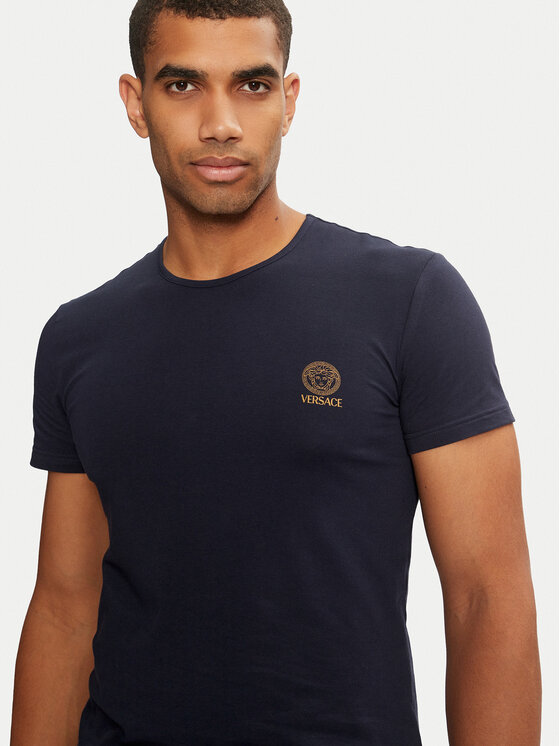 Versace Versace Tricou AUU01005 1A1001 Bleumarin Regular Fit