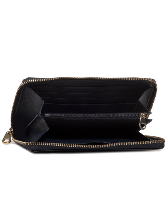 Portafoglio grande da donna 26-1L-427-N Blu scuro