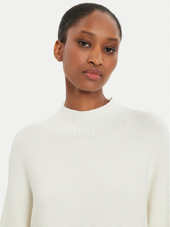 Kontatto Kontatto Rollkragenpullover 3M0213 Écru Relaxed Fit