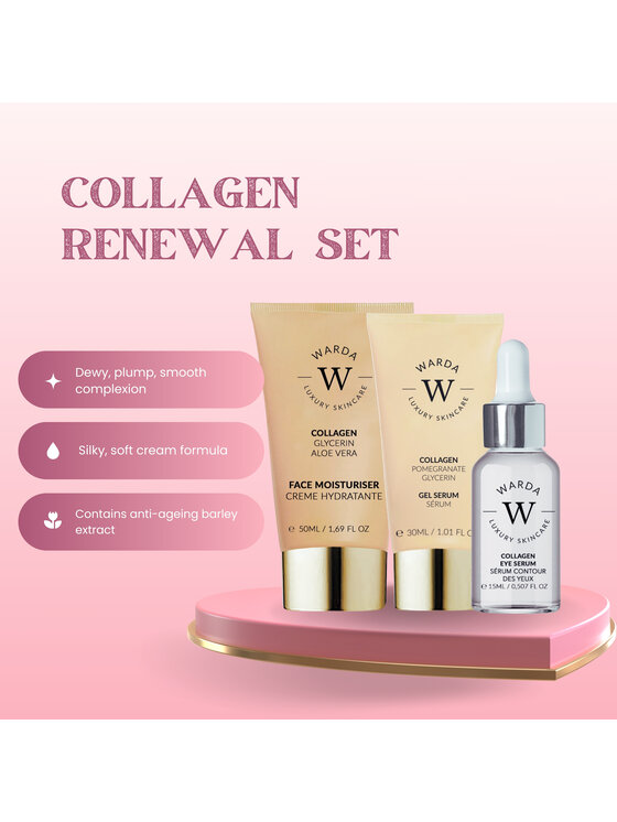 Warda Skincare Warda Skincare SKIN LIFTER BOOST KOLAGEN NAWILŻAJĄCY + SERUM POD OCZY + SERUM Zestaw do pielęgnacji