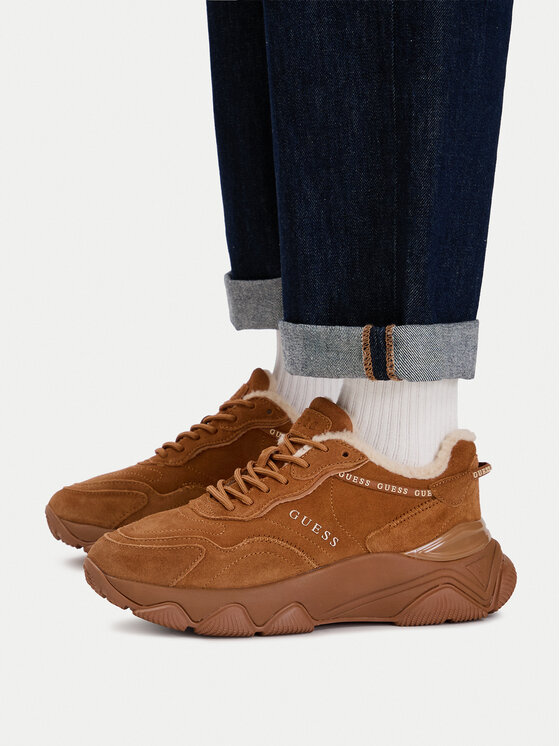 Guess Guess Sneakersy FLFMI3 SUE12 Brązowy