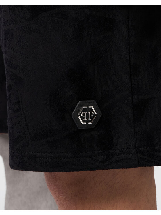 PHILIPP PLEIN PHILIPP PLEIN Pantaloncini sportivi 31096 Nero Jogger Fit