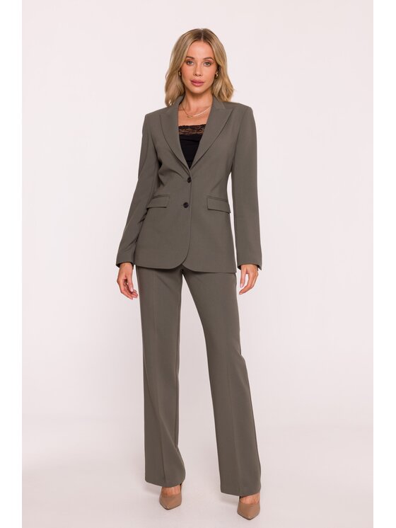Stylove Stylove Marynarka S417 Khaki A-Line Fit