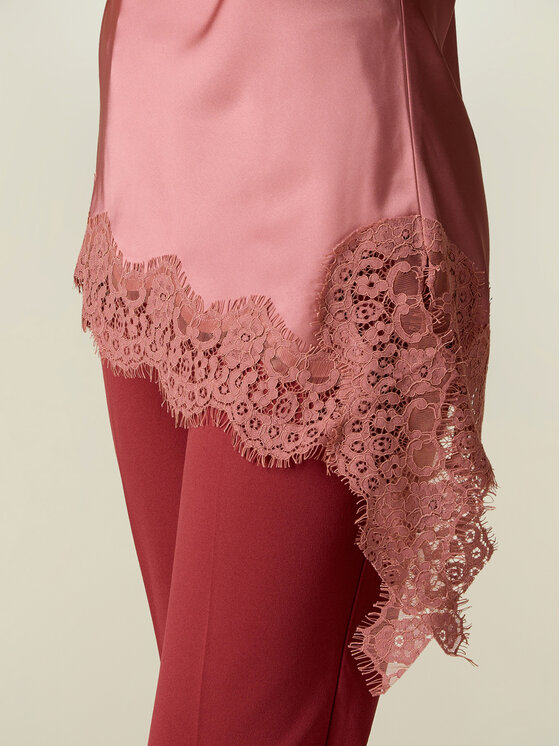 Oltre Oltre Top 2094R103209N016 Rosa Slim Fit