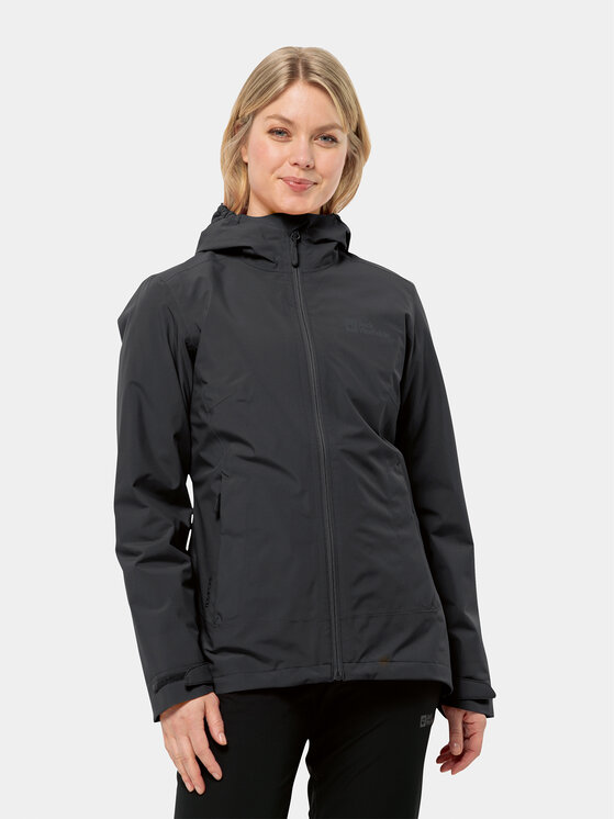 Jack Wolfskin Jack Wolfskin Outdoor striukė Moonrise 3In1 Jkt 1115621 Juoda Regular Fit