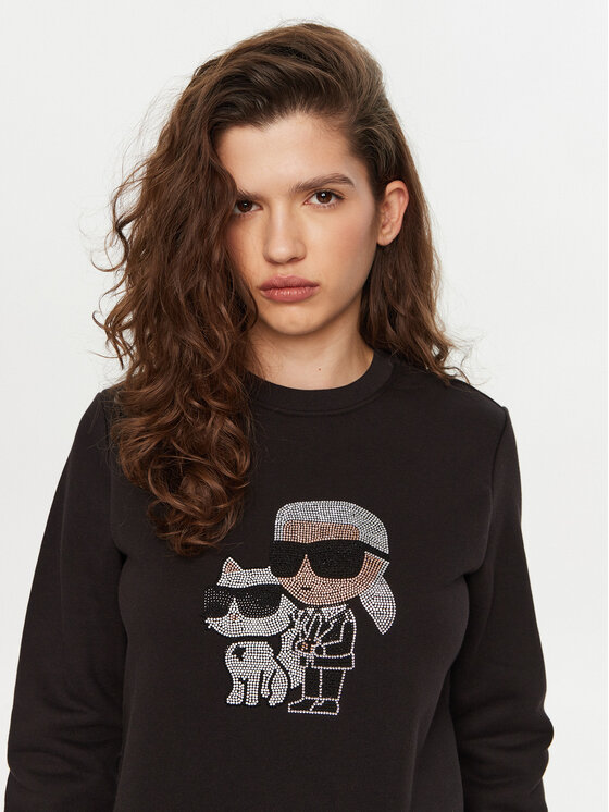 KARL LAGERFELD KARL LAGERFELD Mikina A1W20081 Čierna Regular Fit