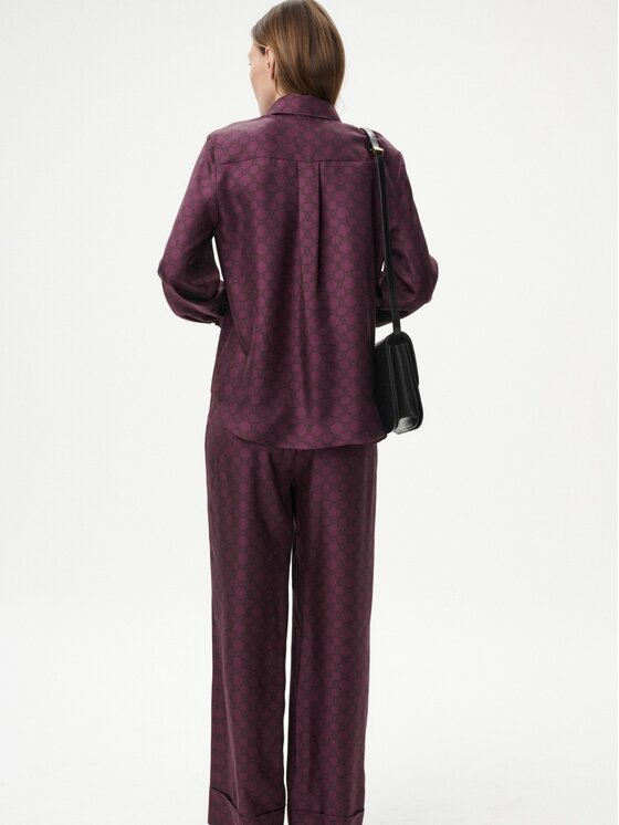 MARI PRETI MARI PRETI Pantaloni di tessuto MONOGRAM M Bordeaux Regular Fit