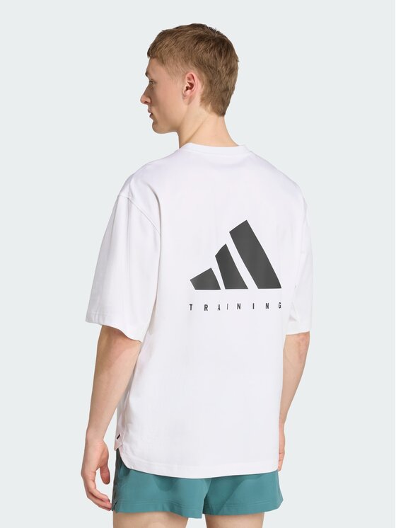 adidas adidas Koszulka techniczna PrimeLift Workout Oversize Tee Biały Oversize