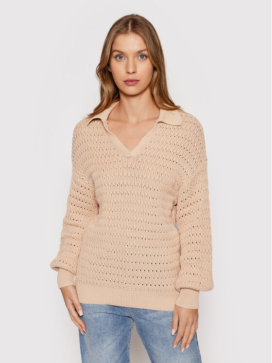 NA-KD NA-KD Megztinis 1100-005678-1119-003 Smėlio Oversize