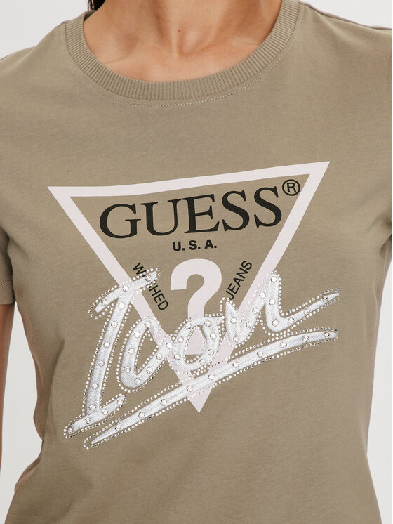 Guess Guess T-krekls Icon W4YI32 I3Z14 Zaļš Regular Fit