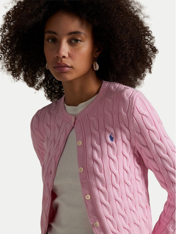 Polo Ralph Lauren Polo Ralph Lauren Kardigan 211971868010 Różowy Slim Fit