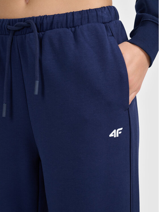 4F 4F Spodnie dresowe 4FWAW26TTROF1752-31S Granatowy Active Fit