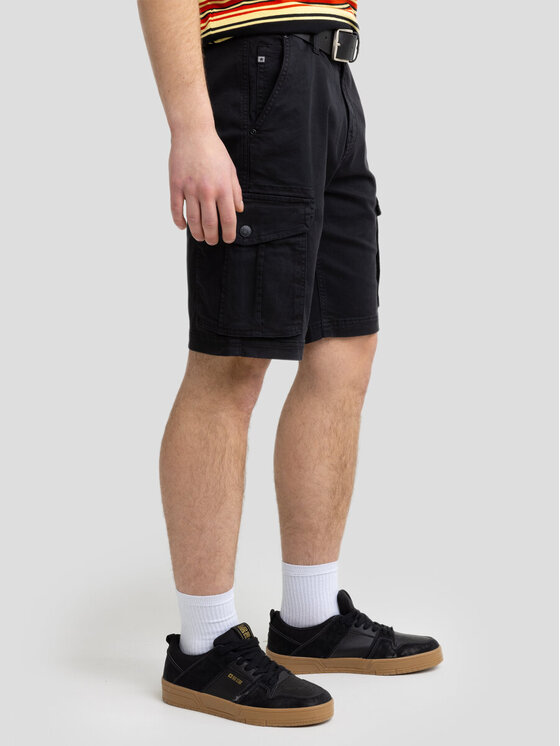 BIG STAR BIG STAR Szorty materiałowe MORRISE_906_110 Czarny Classic Fit