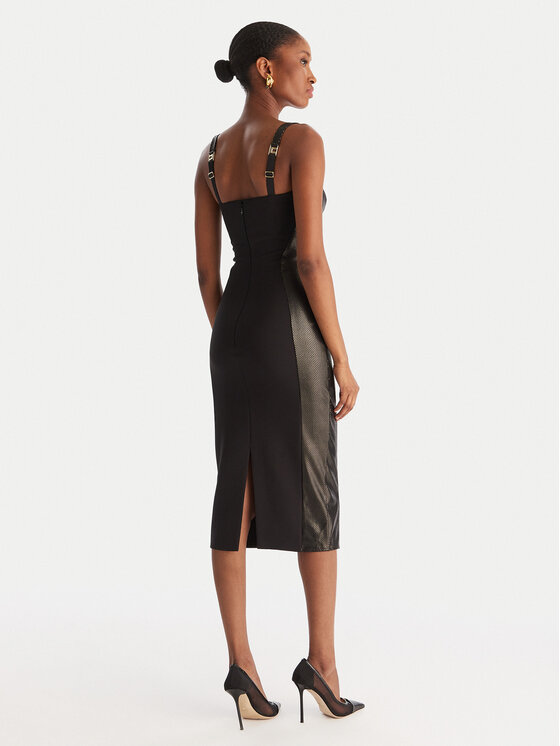 Elisabetta Franchi Elisabetta Franchi Cocktail obleka AB-838-57E2-V480 Črna Slim Fit