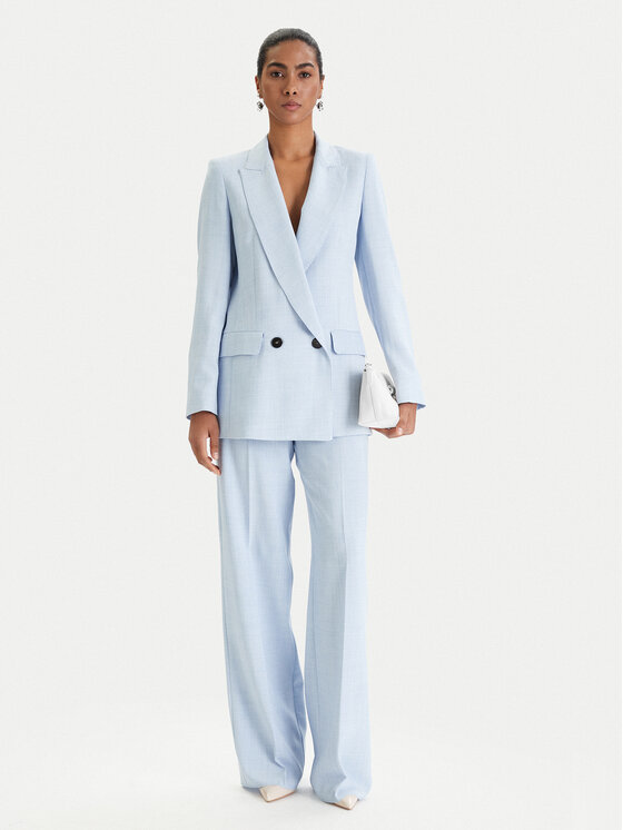 Marella Marella Bavlnené nohavice Giunchi 2613131101 Modrá Straight Fit