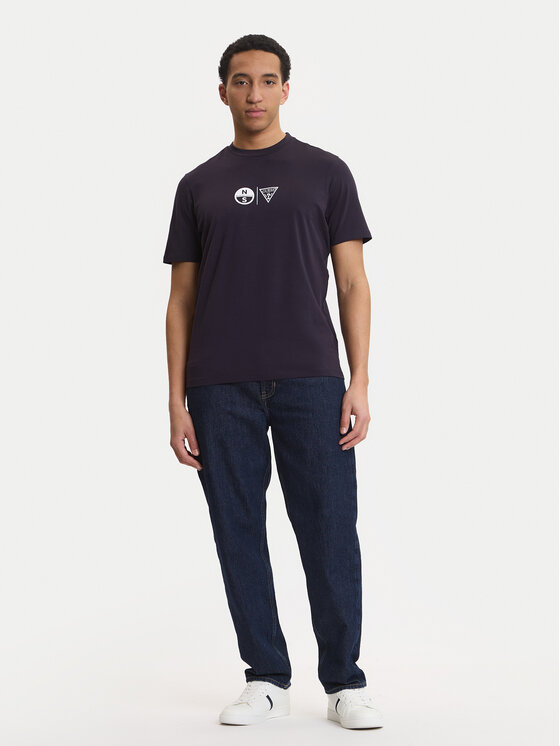 Guess Guess Tricou GUESS x NORTH SAILS M6GI40 K3322 Bleumarin Regular Fit