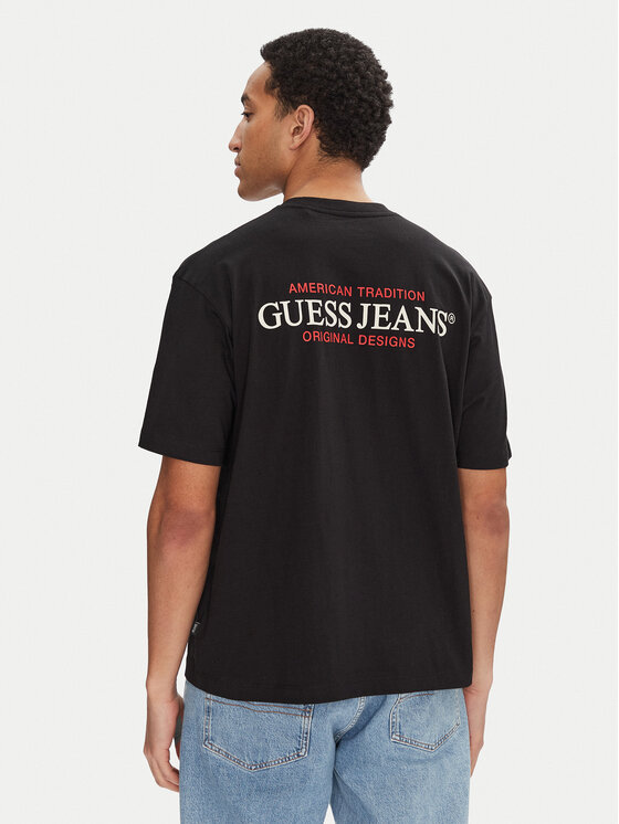Guess Jeans Guess Jeans T-Shirt M4BI75 K8FQ4 Černá Oversize