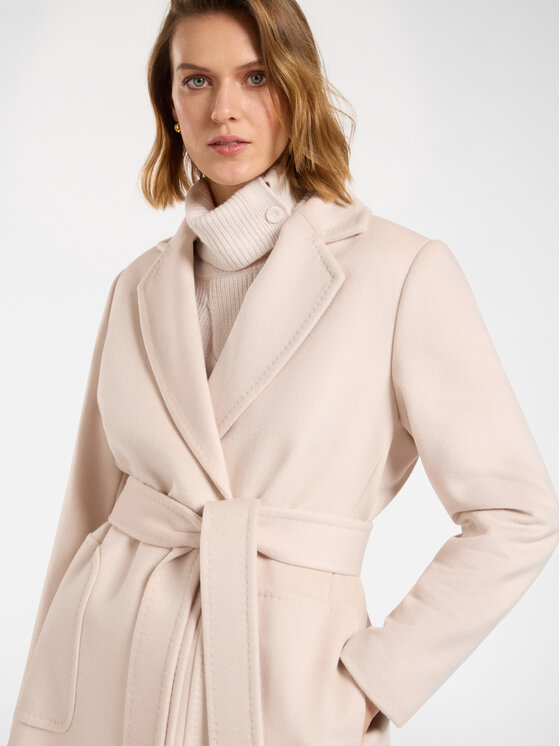 Elena Mirò Elena Mirò Cappotto invernale 0019P000020N002 Crema Slim Fit