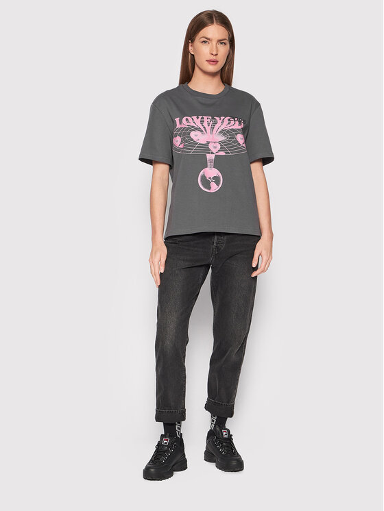 T-shirt Unisex Valentine Grigio Relaxed Fit