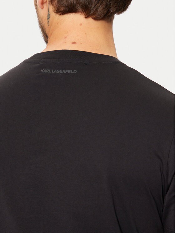 KARL LAGERFELD KARL LAGERFELD Póló 755065 544242 Fekete Regular Fit