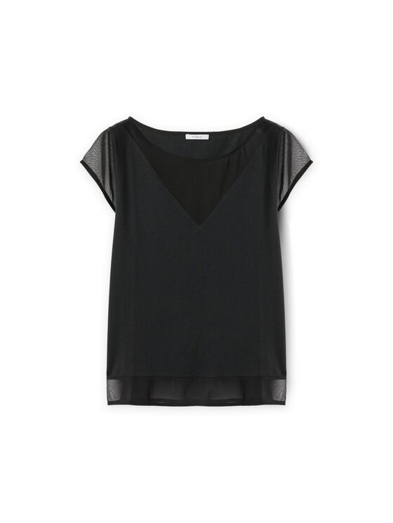 Motivi Motivi T-Shirt G318W003362N033 Czarny Regular Fit