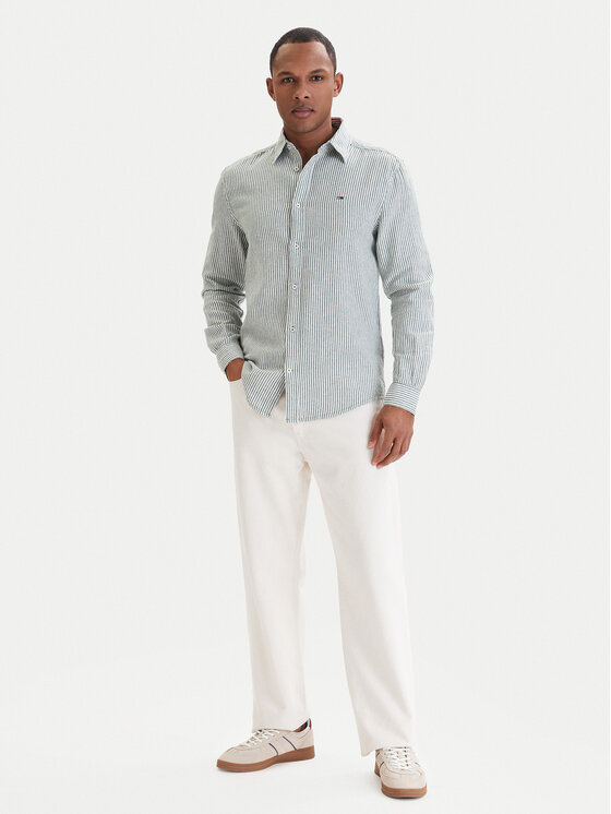 Tommy Jeans Tommy Jeans Košulja DM0DM22755 Zelena Regular Fit