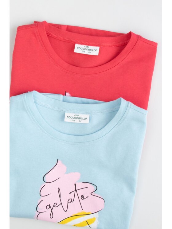 Coccodrillo Coccodrillo T-Shirt WC6143201QGK-029 Różowy Regular Fit