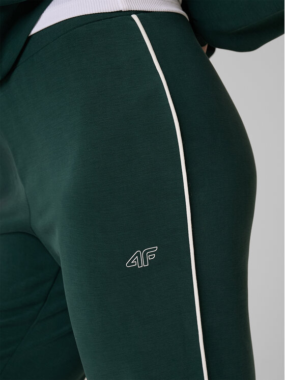 4F 4F Spodnie dresowe COURT SOCIETY Zielony ciemny Slim Fit